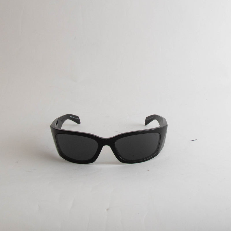 Prada Black Wraparound Sunglasses