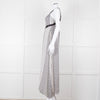 Kenzo White Black Geometric Print Strapless Long Dress