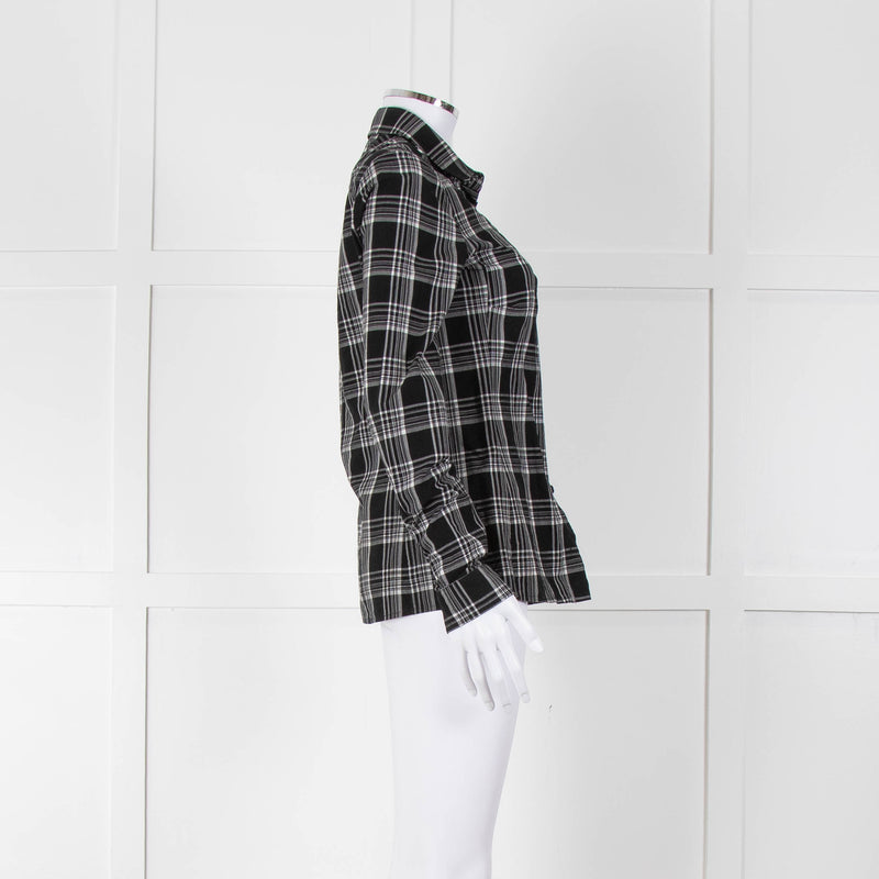Gucci Black and White Check Cotton Shirt