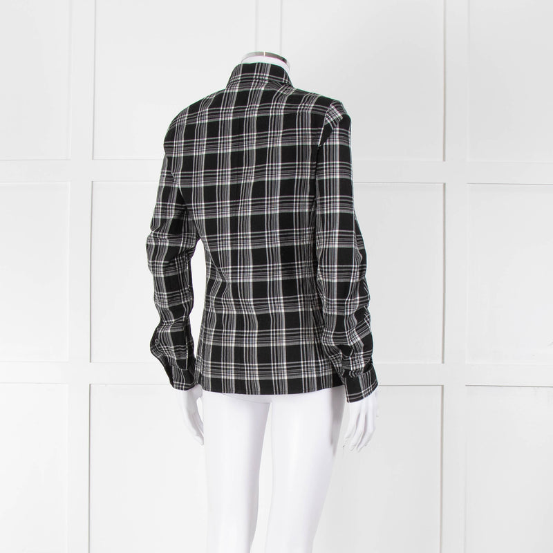Gucci Black and White Check Cotton Shirt
