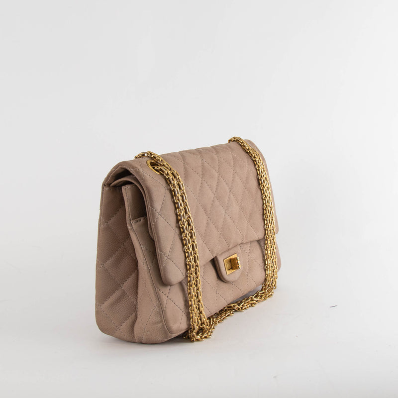 Chanel Beige Suede Caviar 2.55 Bag