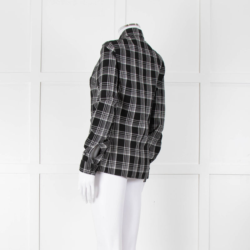 Gucci Black and White Check Cotton Shirt