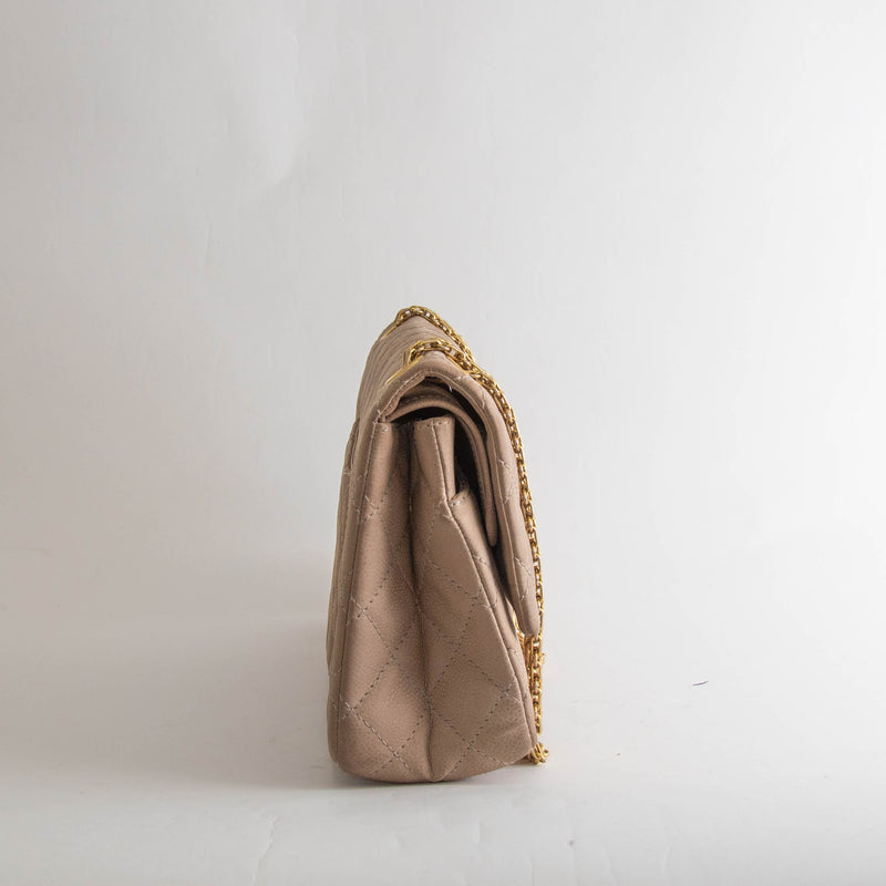 Chanel Beige Suede Caviar 2.55 Bag