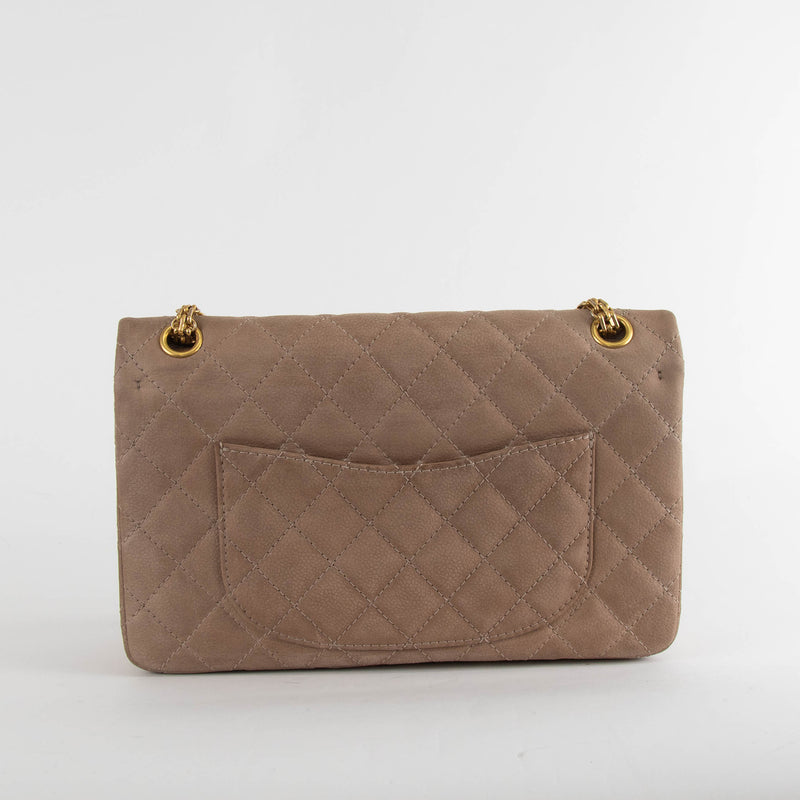Chanel Beige Suede Caviar 2.55 Bag