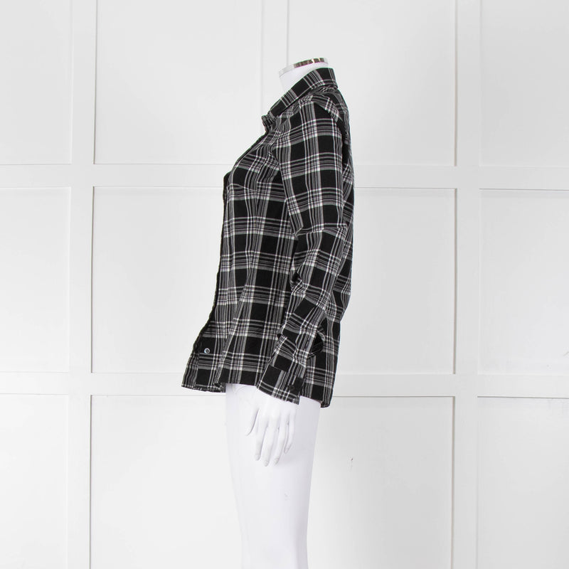 Gucci Black and White Check Cotton Shirt