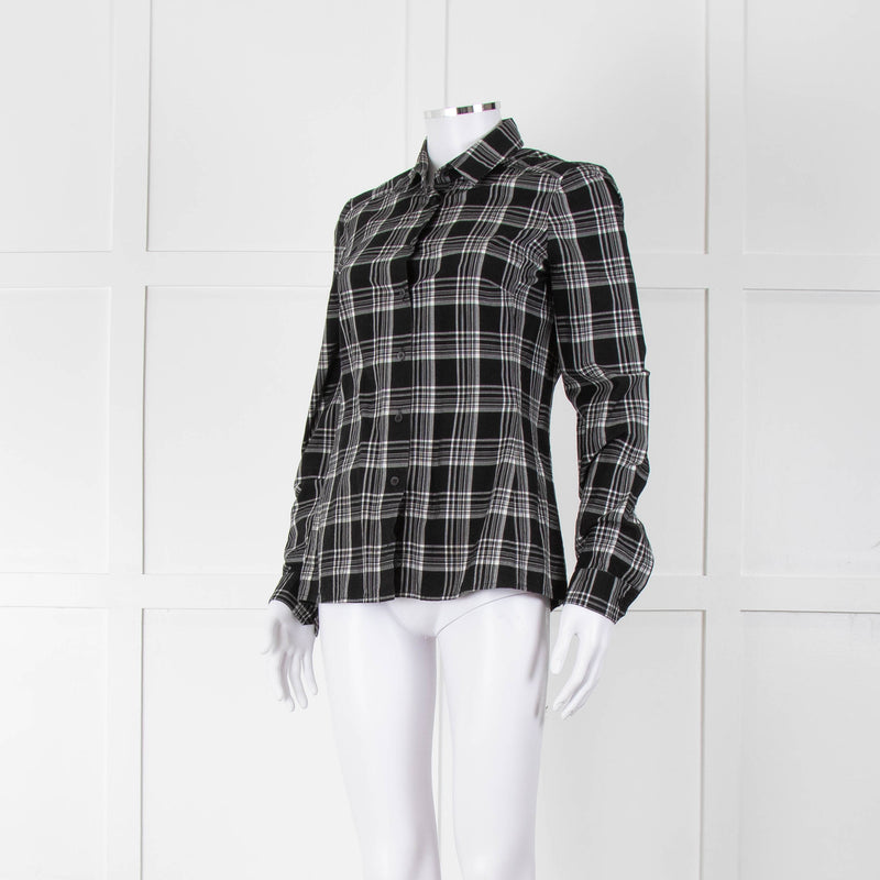Gucci Black and White Check Cotton Shirt