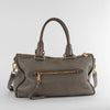 Prada Greige Grained Vitello Daino Top Handle Bag