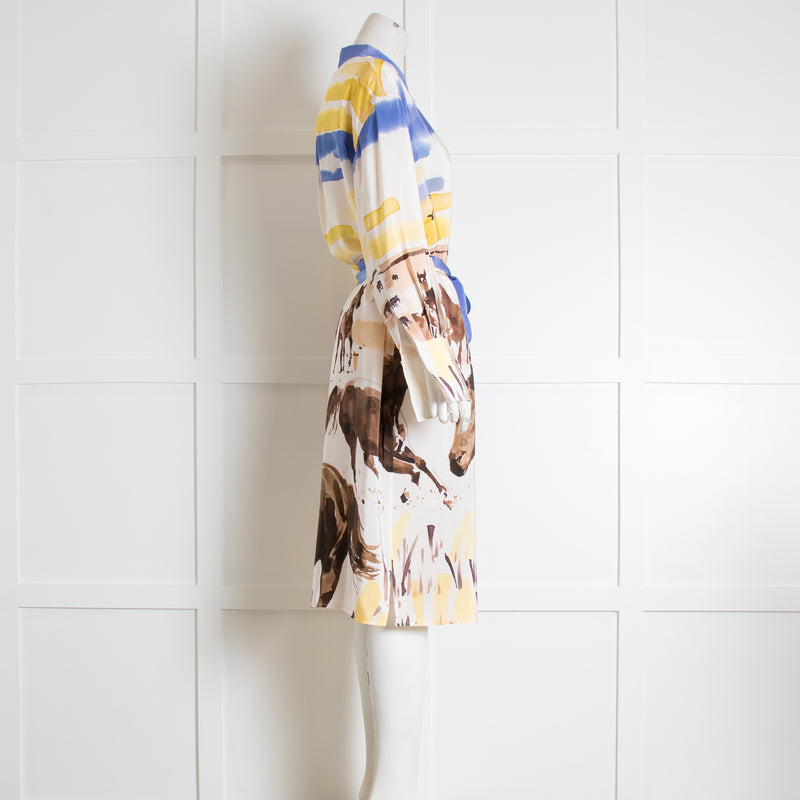 Claudie Pierlot Silk Horse Print Dress