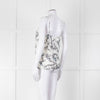 Club Monaco Cream Camisole Top with Handrawn Flower Pattern