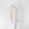 Sezane Cream Cotton Flecked Collared Shirt