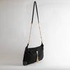 Gucci Black Suede Vintage Crossbody Bag with Tiger Charm