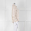 Sezane Cream Cotton Flecked Collared Shirt