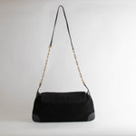 Gucci Black Suede Vintage Crossbody Bag with Tiger Charm