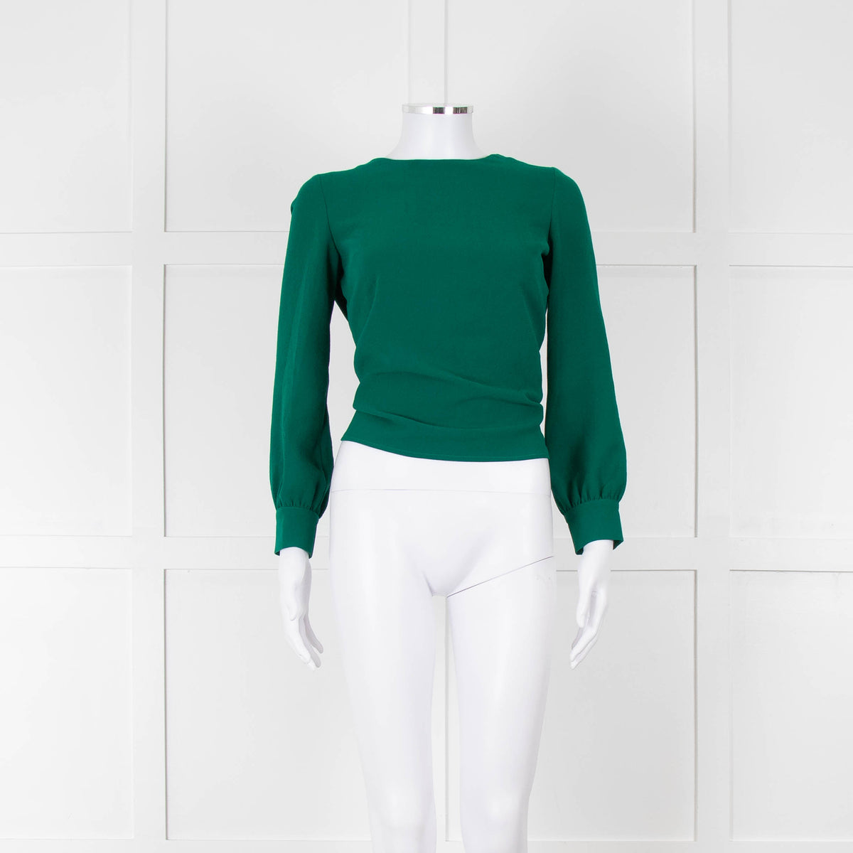 ba&sh Emerald Green Tie Back Cross Over Blouse