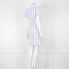 Heidi Klein White Blue Print Cotton Dress