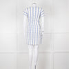 Heidi Klein White Blue Print Cotton Dress