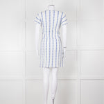 Heidi Klein White Blue Print Cotton Dress