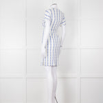 Heidi Klein White Blue Print Cotton Dress