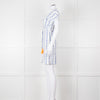 Heidi Klein White Blue Print Cotton Dress