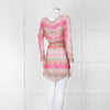 Missoni Mare Pink Gradient Crochet Mini Dress