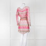 Missoni Mare Pink Gradient Crochet Mini Dress