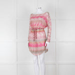 Missoni Mare Pink Gradient Crochet Mini Dress