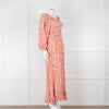 Poppy Field Orange And White Off Shoulder Maxi Dress