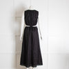 Faithful The Brand Black Linen Dress with Waist Cut Outs