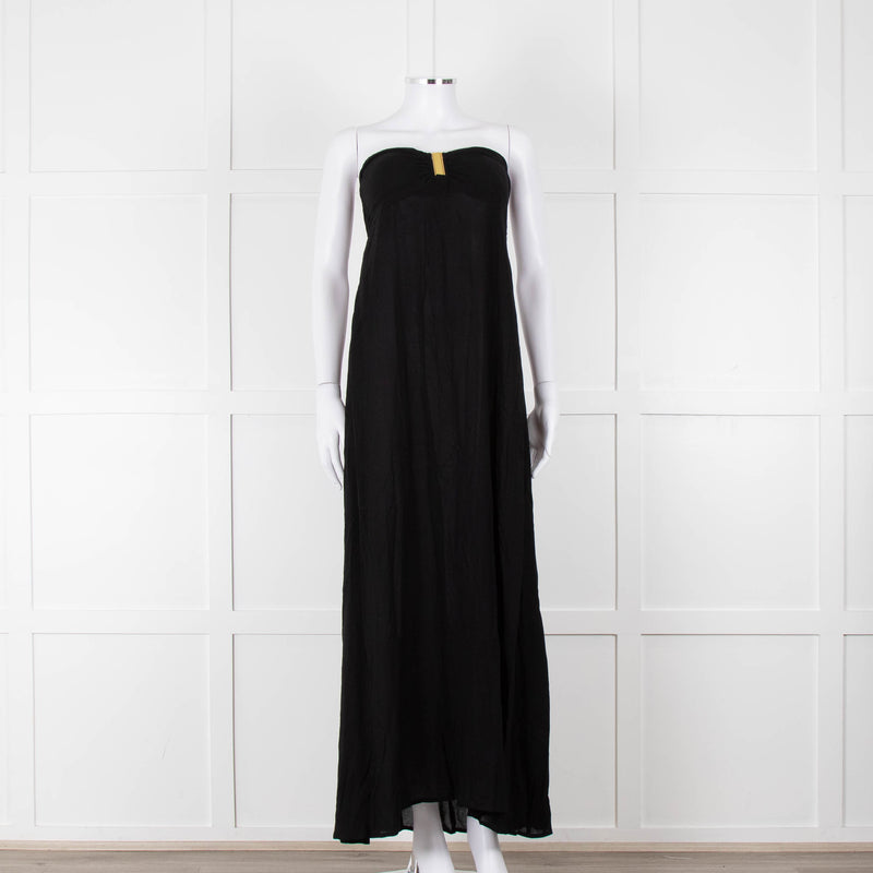 Heidi Klein Black Strapless Maxi Dress