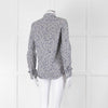 Equipment Micro Stripe Star Print Shirt with Ruffle Front