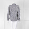 Equipment Micro Stripe Star Print Shirt with Ruffle Front