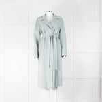 MaxMara Studio Teal Cashmere, Silk and Wool Mix Coat