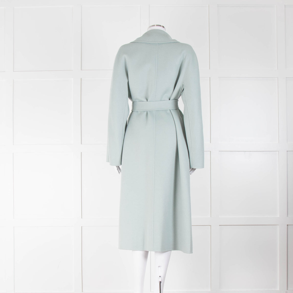 MaxMara Studio Teal Cashmere, Silk and Wool Mix Coat