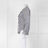 Equipment Micro Stripe Star Print Shirt with Ruffle Front