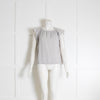Velvet Grey Short Cap Sleeve Crinkle Top