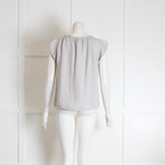 Velvet Grey Short Cap Sleeve Crinkle Top