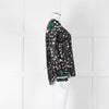 See By Chloe Black Floral And Dot Print V Neck Top