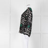 See By Chloe Black Floral And Dot Print V Neck Top