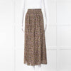 Louisa Cerano Pleated Front Ditsy Floral Print Maxi Skirt