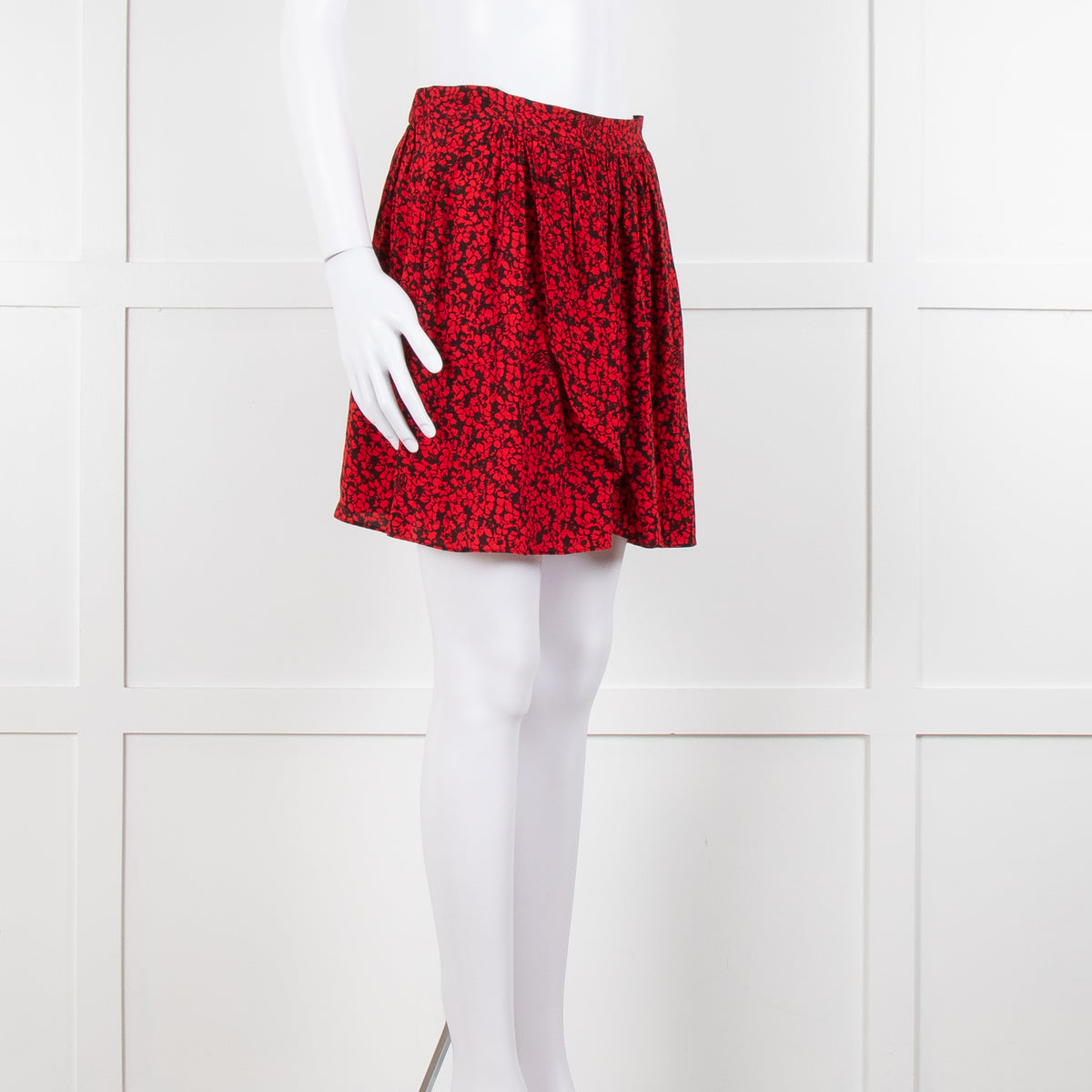 Zadig & Voltaire Preloved Black Red Floral Mini Skirt