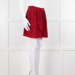 Zadig & Voltaire Black Red Floral Mini Skirt