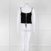 Tach Clothing Black Knitted Crop Top with Flower Motifs