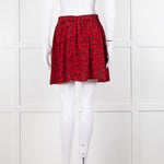 Zadig & Voltaire Black Red Floral Mini Skirt
