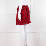Zadig & Voltaire Black Red Floral Mini Skirt