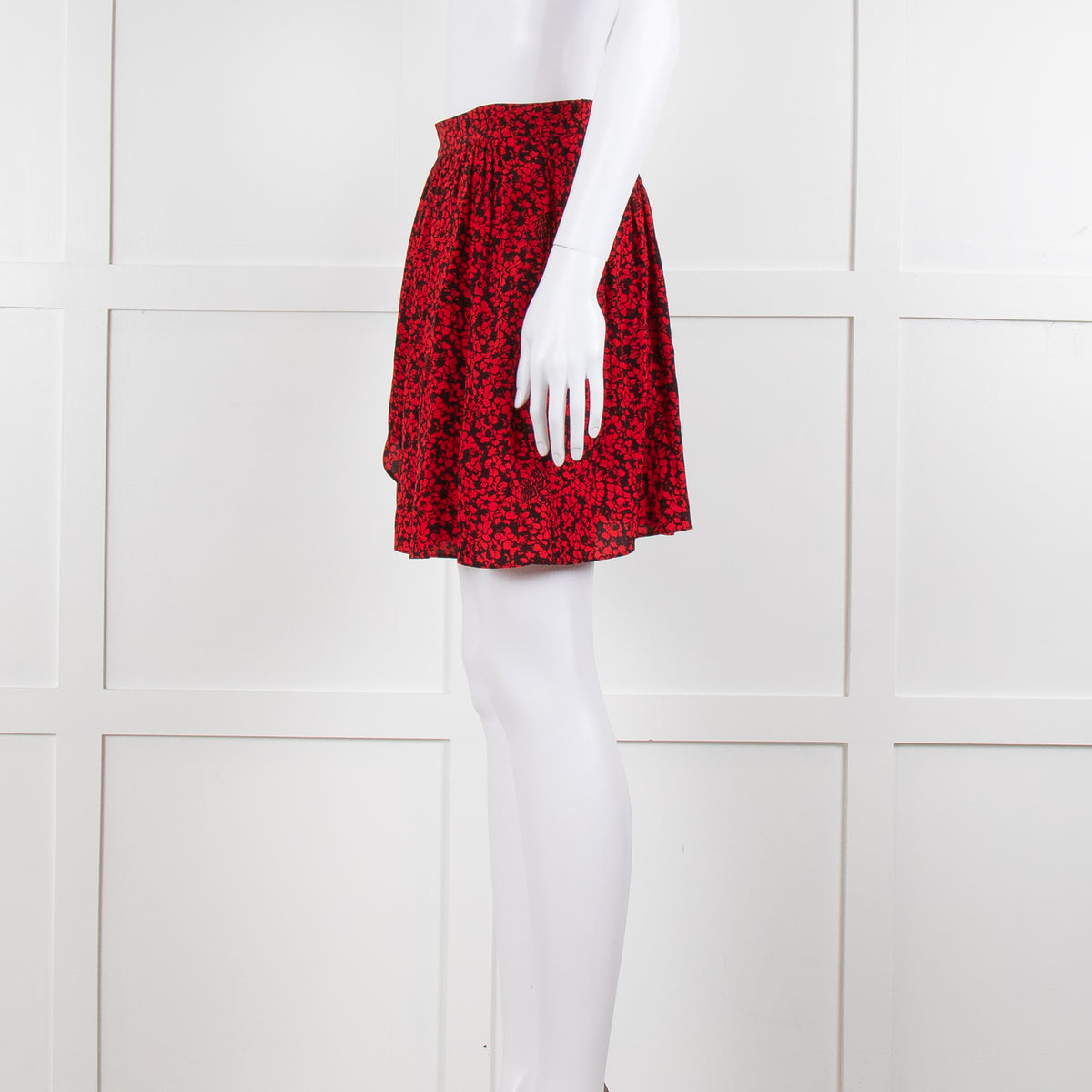 Zadig & Voltaire Preloved Black Red Floral Mini Skirt