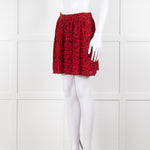 Zadig & Voltaire Black Red Floral Mini Skirt