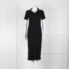 Bimba y Lola Black Collared T-Shirt Midi Dress