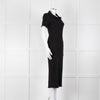 Bimba y Lola Black Collared T-Shirt Midi Dress