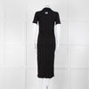 Bimba y Lola Black Collared T-Shirt Midi Dress