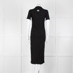 Bimba y Lola Black Collared T-Shirt Midi Dress